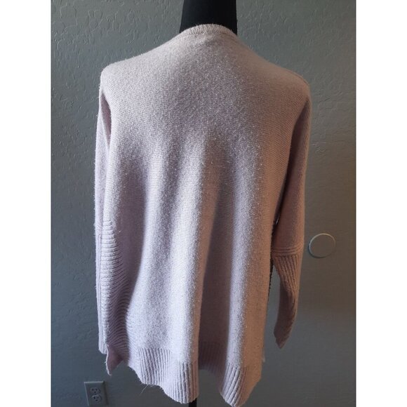 Chico's dusty pale pink sweater with ribbed sleeves and sides crewneck Size 3 (L - Picture 6 of 10